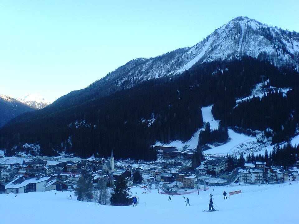 Arabba village in the Italian Dolomites