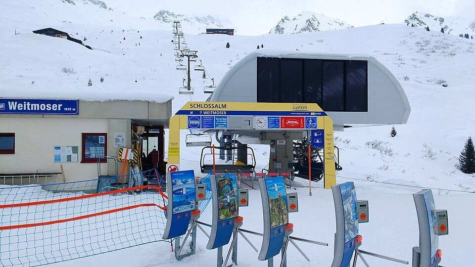 Weitmoser chairlift on the Schlossalm mountain above Bad Hofgastein