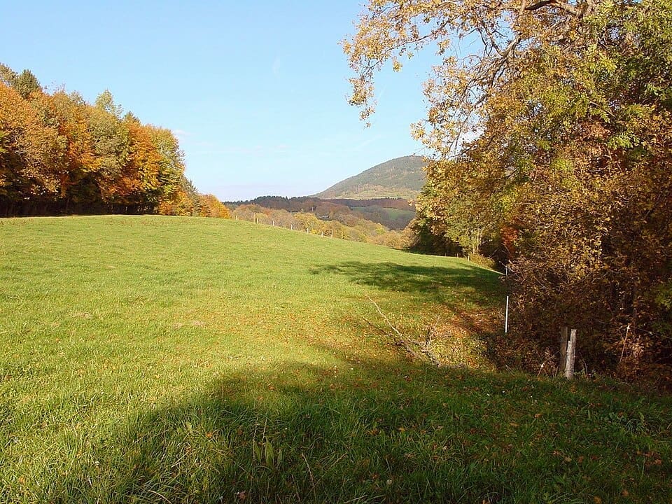 Autumn landscape in the Chablais region near Bernex