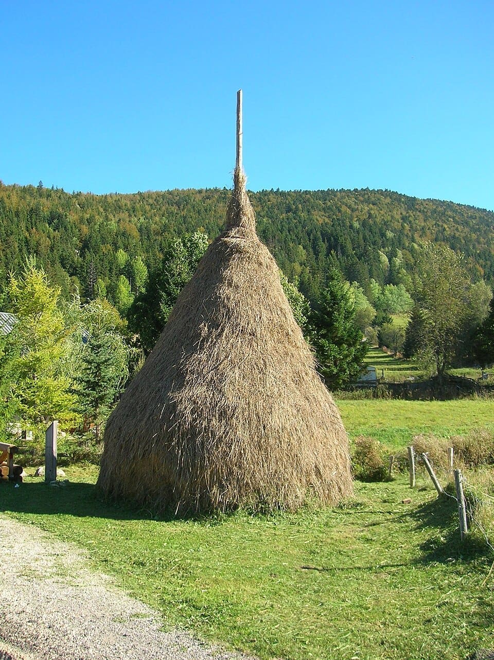 Traditional stone farmhouse in the village of Corrençon-en-Vercors