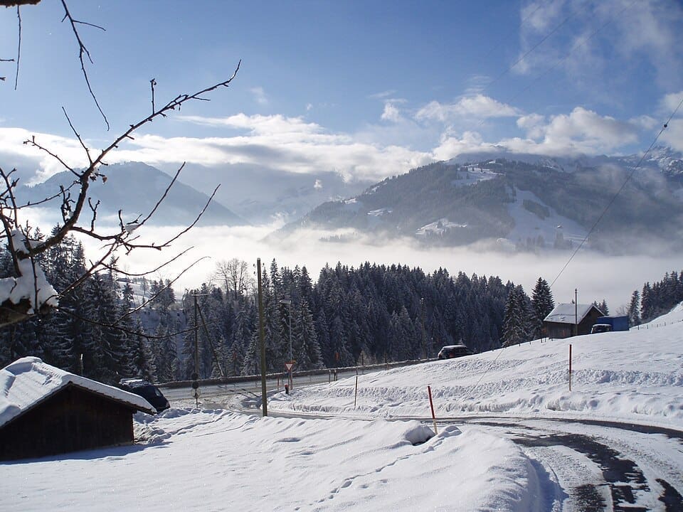 Landscape near Gstaad in the Swiss Bernese Oberland