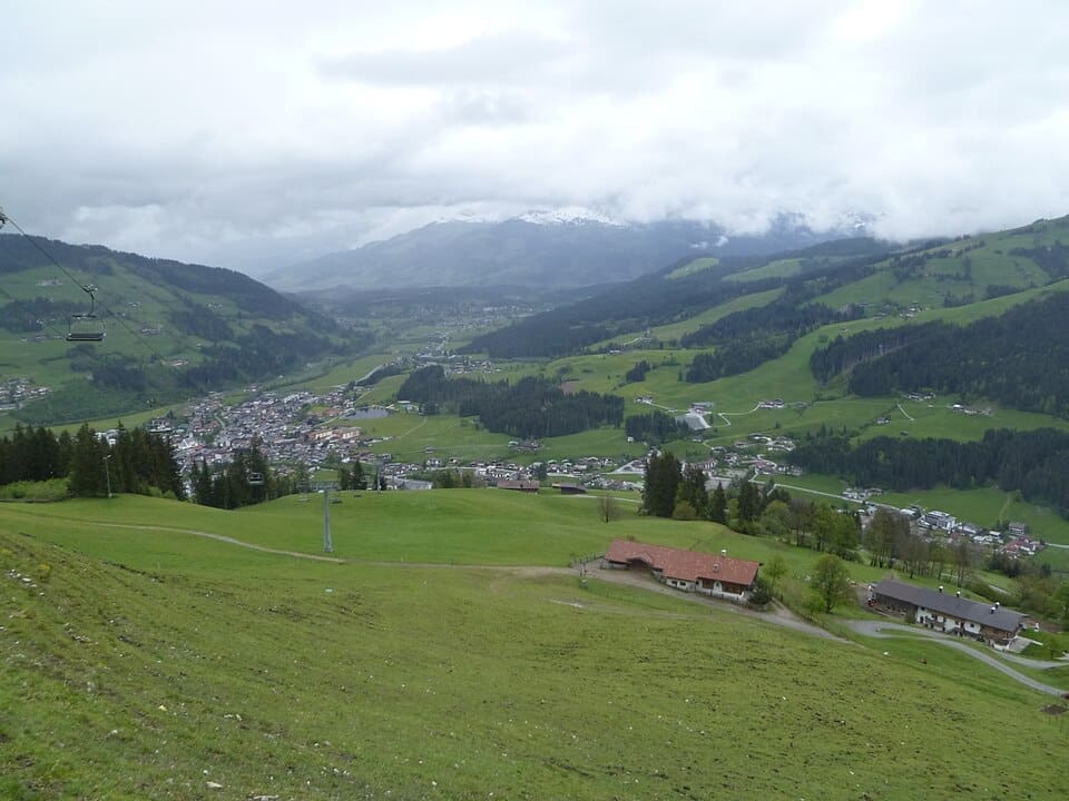 View from Mt. Gaisberg, Kirchberg in Tirol, Austria