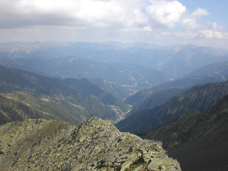 View of Arinsal and the surrounding mountains in the La Massana parish