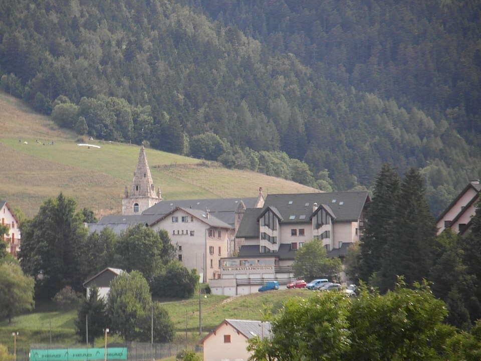 Panoramic view of Lans-en-Vercors village and the Vercors Regional Nature Park