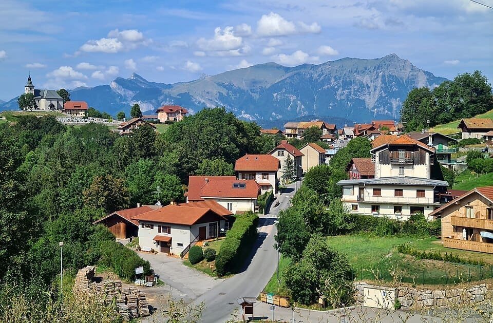 Mont-Saxonnex village centre and administrative buildings