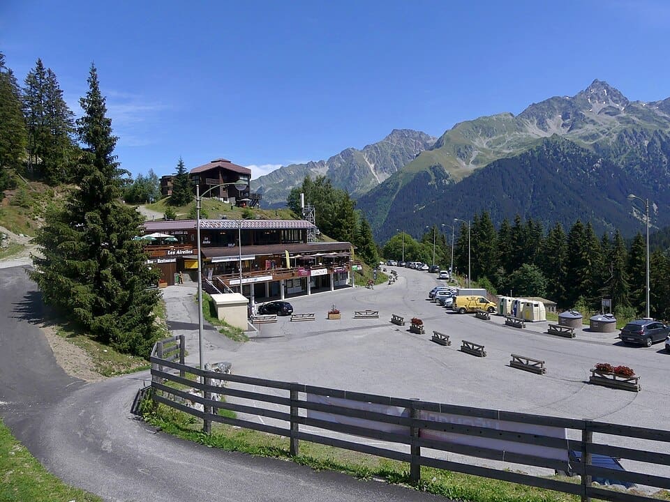 Summer view of Le Pleynet village in the Les 7 Laux ski resort, Belledonne mountain range