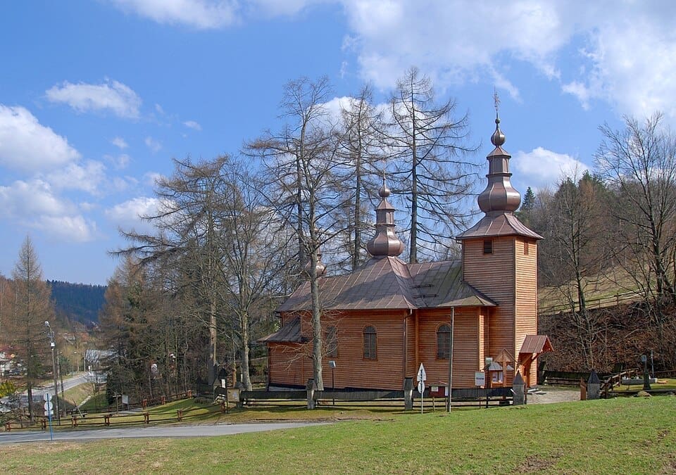 Wooden Orthodox church in Słotwiny, Krynica-Zdrój