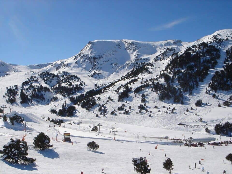 Grandvalira ski resort slopes in Soldeu sector
