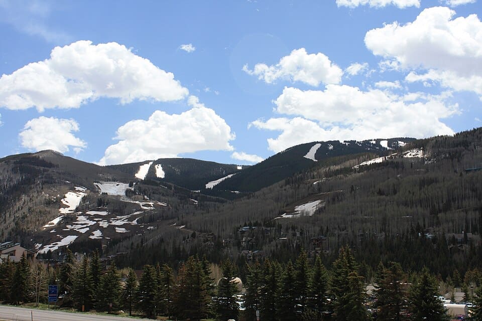 Vail Ski Resort viewed from the frontage road on the north side of Interstate 70