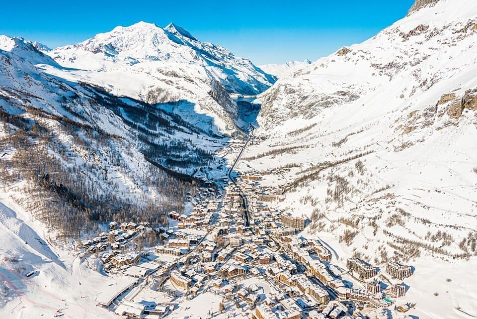 Val d'Isere aerial view