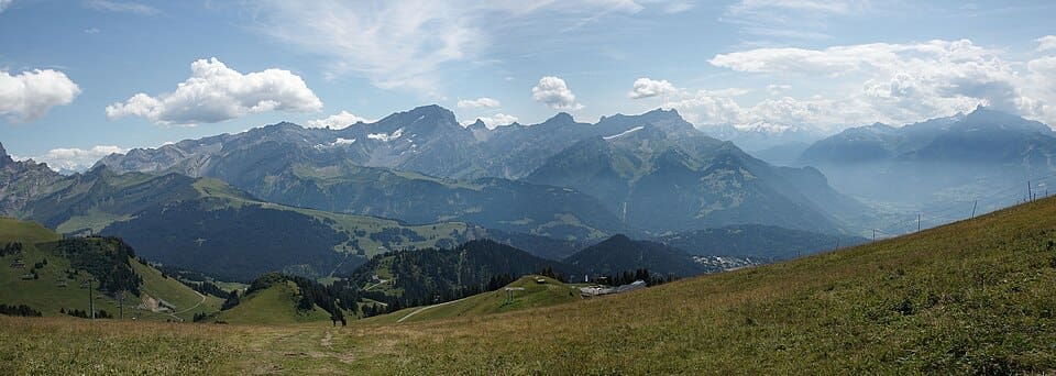 Mountains seen from Villars-sur-Ollon, Switzerland