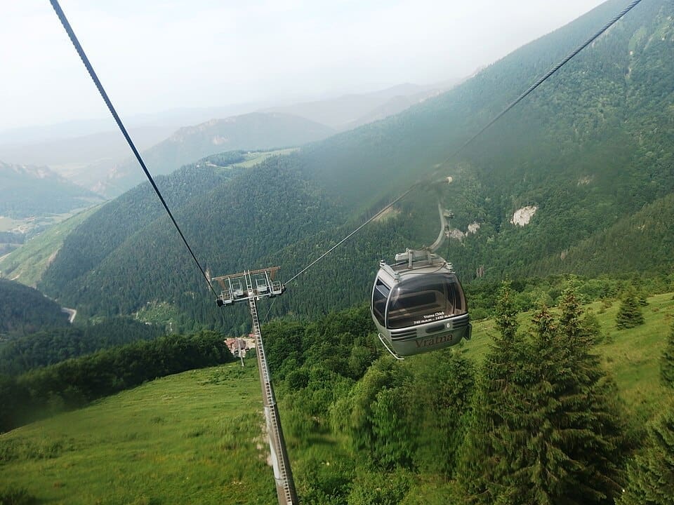 Cableway Vrátna-Chleb in Malá Fatra, Slovakia
